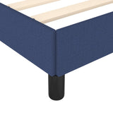 Cadre de lit sans matelas bleu 120x190 cm tissu