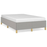 Cadre de lit sans matelas gris clair 120x190 cm tissu