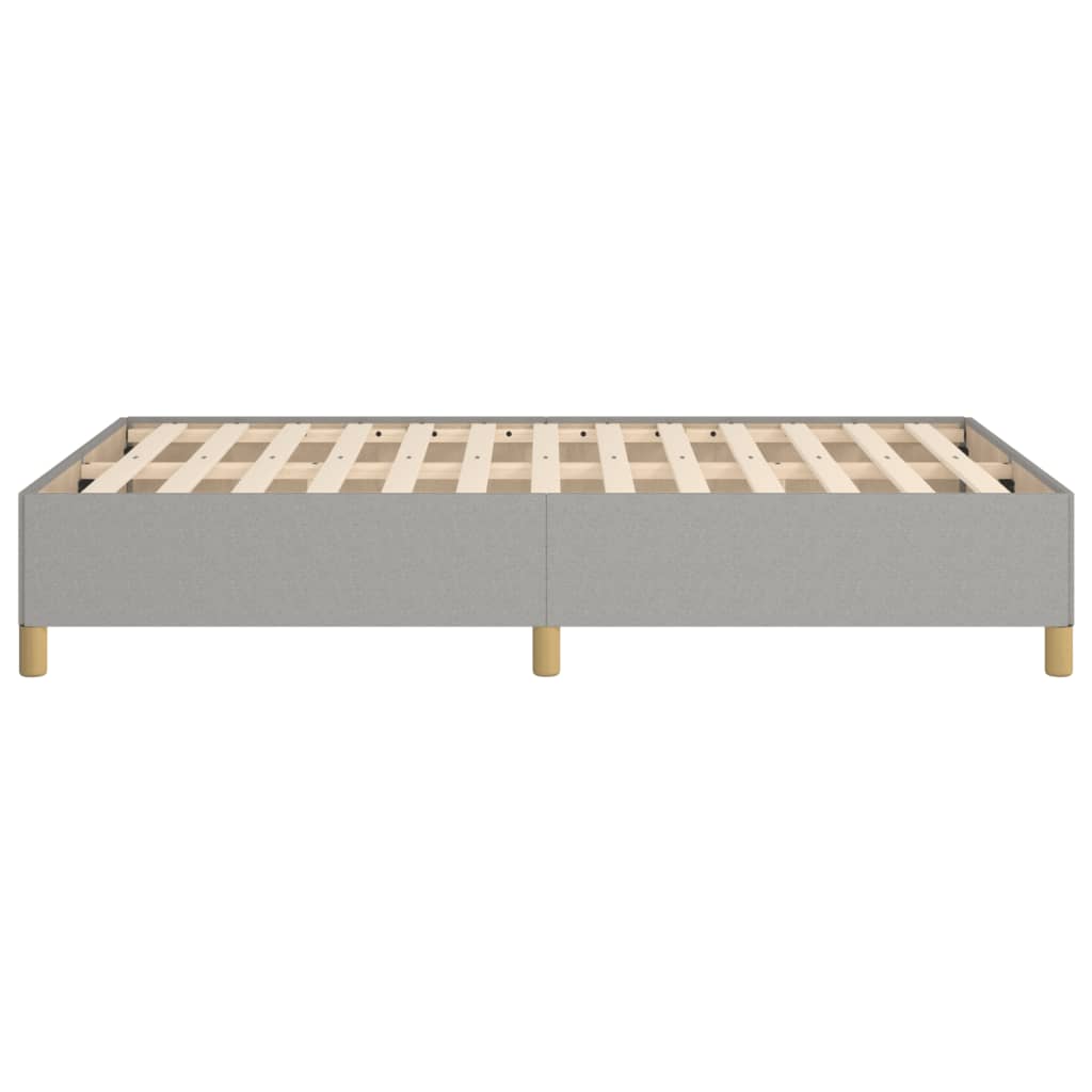 Cadre de lit sans matelas gris clair 120x190 cm tissu