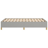 Cadre de lit sans matelas gris clair 120x190 cm tissu