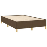 Cadre de lit sans matelas marron foncé 120x190 cm tissu