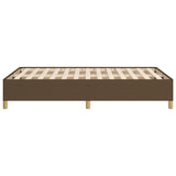 Cadre de lit sans matelas marron foncé 120x190 cm tissu