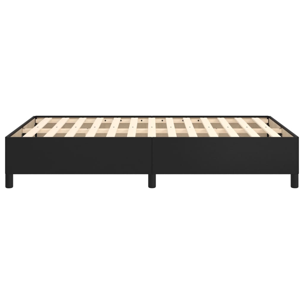 Cadre de lit sans matelas noir 120x190 cm similicuir