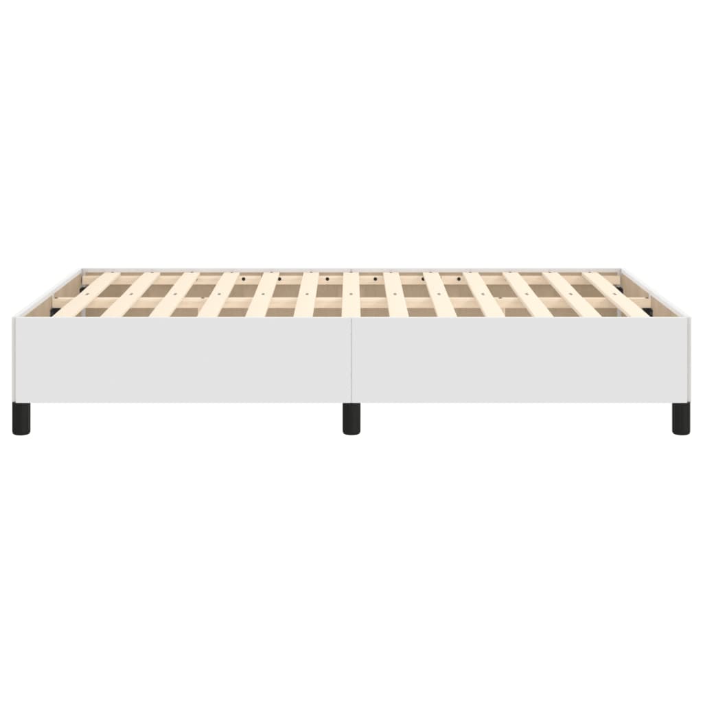 Cadre de lit sans matelas blanc 120x190 cm similicuir