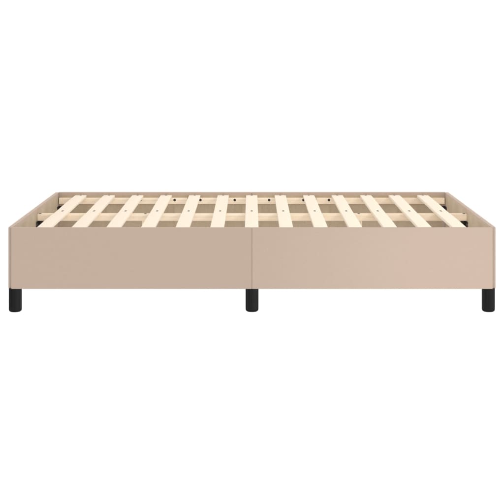 Cadre de lit sans matelas cappuccino 120x190 cm similicuir