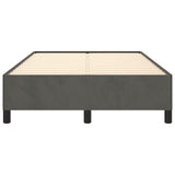 Cadre de lit sans matelas gris foncé 120x190 cm velours