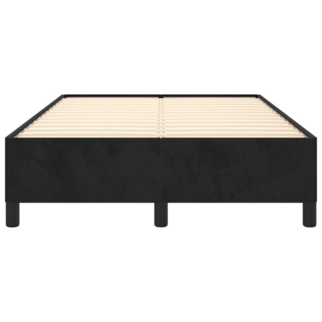 Cadre de lit sans matelas noir 120x190 cm velours