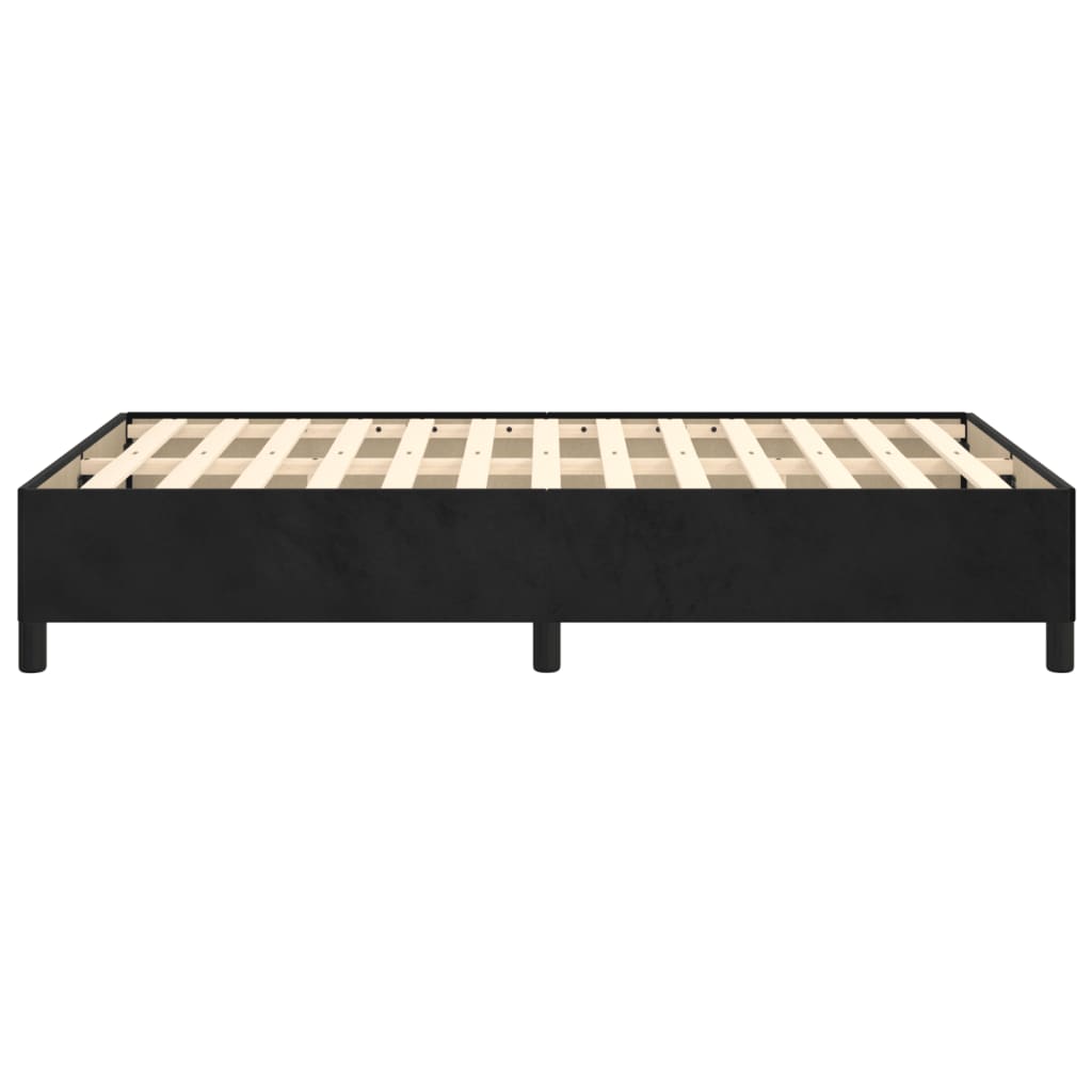 Cadre de lit sans matelas noir 120x190 cm velours