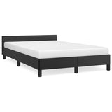 Bed frame without mattress black 120x190 cm imitation leather