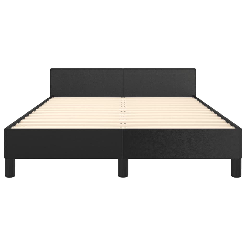 Bed frame without mattress black 120x190 cm imitation leather