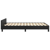 Bed frame without mattress black 120x190 cm imitation leather