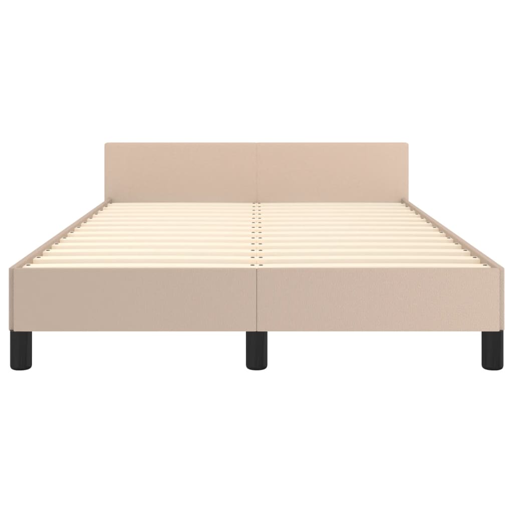 Cadre de lit sans matelas cappuccino 120x190 cm similicuir