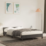 Cadre de lit sans matelas gris foncé 120x190 cm velours