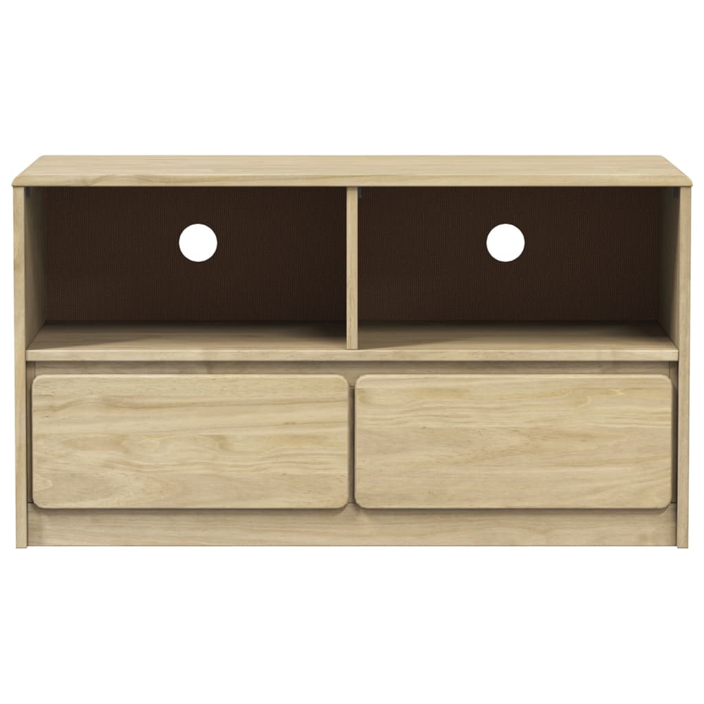 Meuble TV SAUDA chêne 99x43x55 cm bois de pin massif