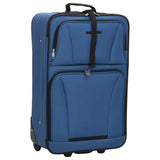 Ensemble de bagages de voyage bleu tissu