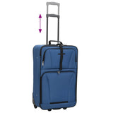 Ensemble de bagages de voyage bleu tissu