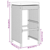Tabourets de bar de jardin et coussins lot de 4 résine tressée