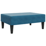 Repose-pied bleu 77x55x31 cm velours