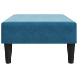 Repose-pied bleu 77x55x31 cm velours