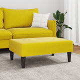 Repose-pied jaune 77x55x31 cm velours