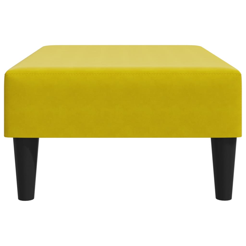 Repose-pied jaune 77x55x31 cm velours