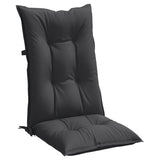 Coussins de chaise à dossier haut lot de 6 anthracite mélangé