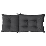 Coussins de chaise à dossier haut lot de 6 anthracite mélangé