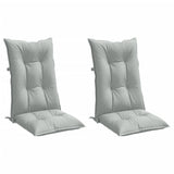 Coussins de chaise à dossier haut lot de 2 gris clair mélangé