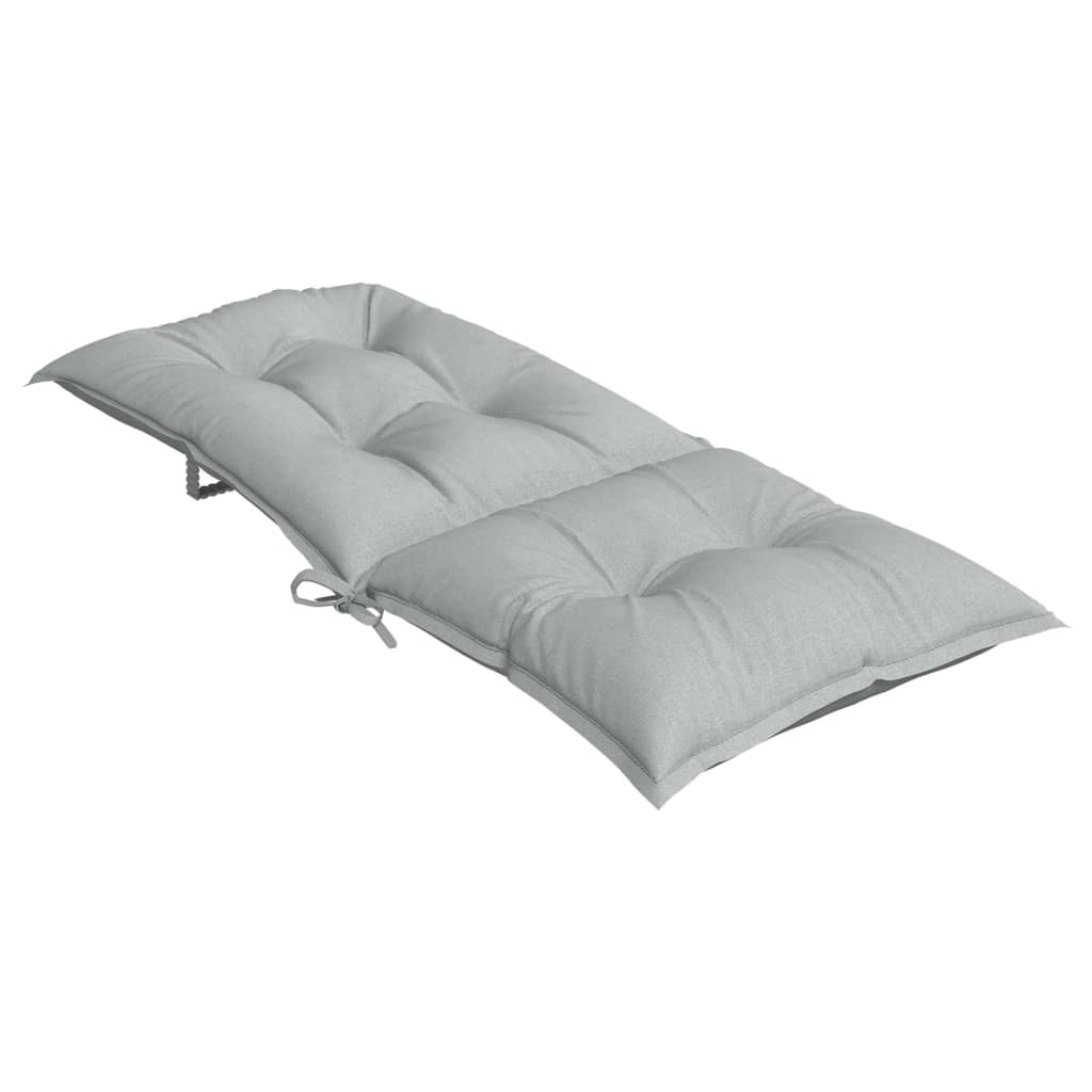 Coussins de chaise à dossier haut lot de 2 gris clair mélangé