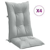 Coussins de chaise à dossier haut lot de 4 gris clair mélangé