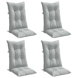 Coussins de chaise à dossier haut lot de 4 gris clair mélangé