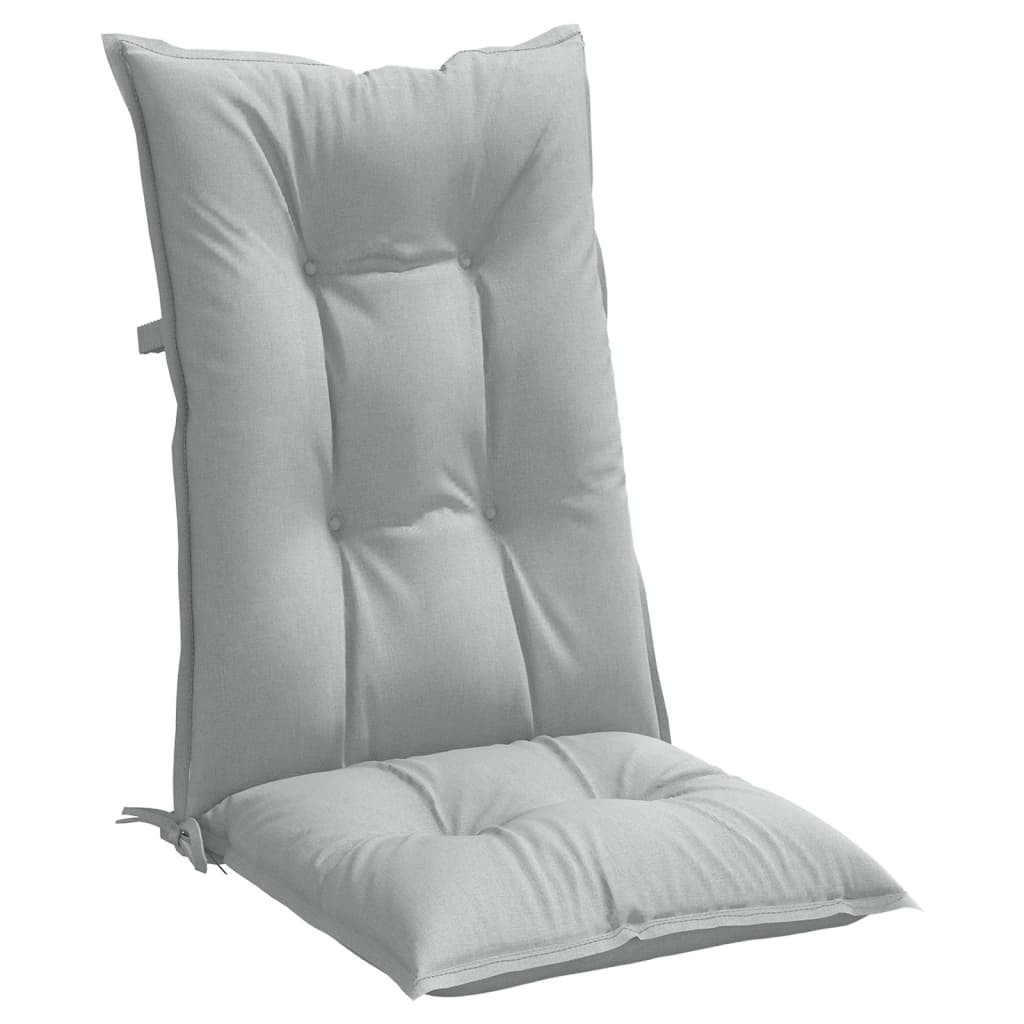 Coussins de chaise à dossier haut lot de 4 gris clair mélangé