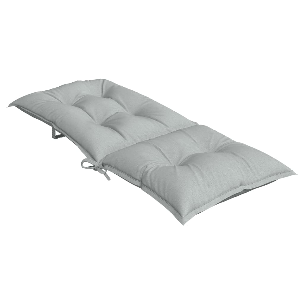 Coussins de chaise à dossier haut lot de 4 gris clair mélangé