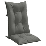 Coussins de chaise à dossier haut lot de 2 gris foncé mélangé