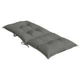 Coussins de chaise à dossier haut lot de 2 gris foncé mélangé