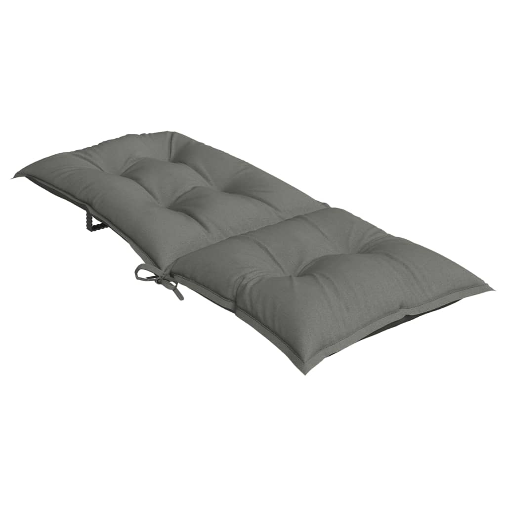 Coussins de chaise à dossier haut lot de 4 gris foncé mélangé