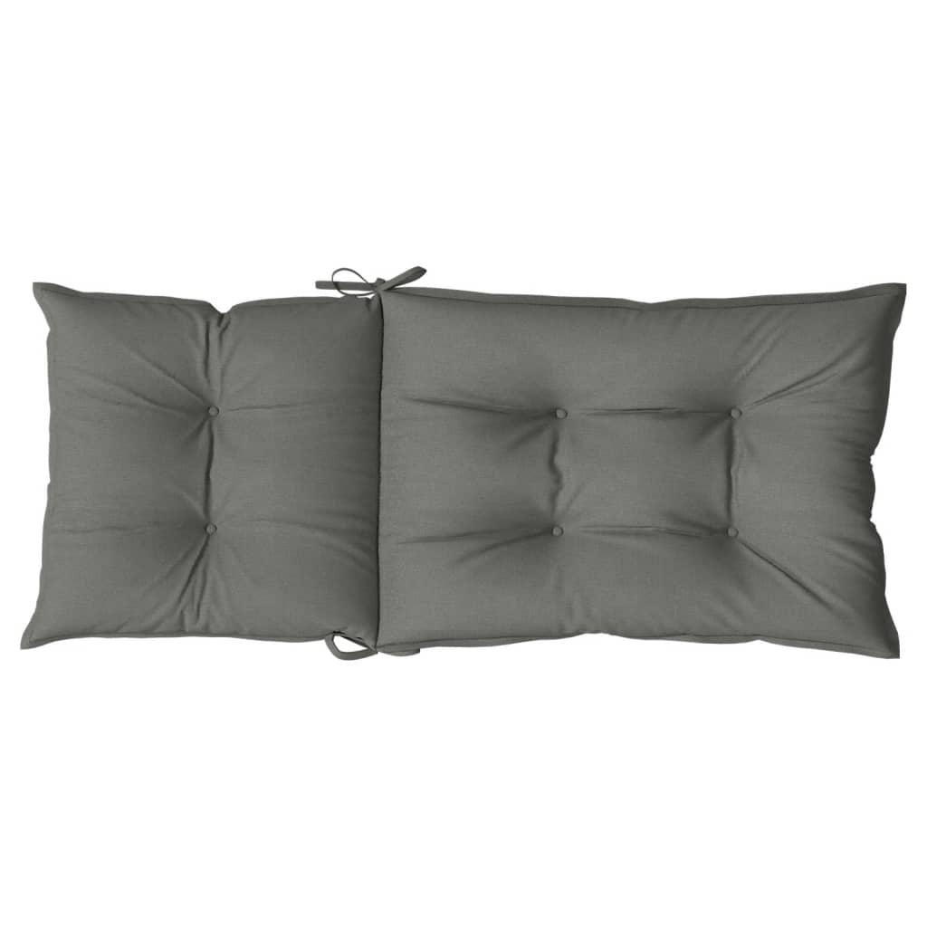 Coussins de chaise à dossier haut lot de 4 gris foncé mélangé