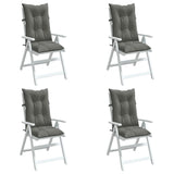 Coussins de chaise à dossier haut lot de 4 gris foncé mélangé