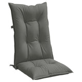 Coussins de chaise à dossier haut lot de 6 gris foncé mélangé