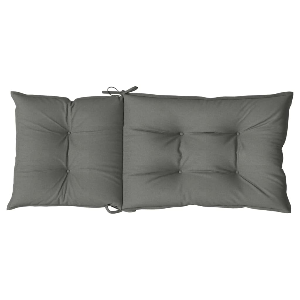 Coussins de chaise à dossier haut lot de 6 gris foncé mélangé