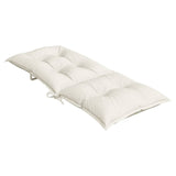 Coussins de chaise à dossier haut lot de 4 crème mélangé tissu