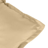 Coussins de chaise à dossier haut lot de 2 beige mélangé tissu