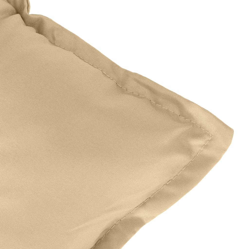 Coussins de chaise à dossier haut lot de 4 beige mélangé tissu