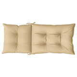 Coussins de chaise à dossier haut lot de 6 beige mélangé tissu