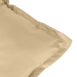 Coussins de chaise à dossier haut lot de 6 beige mélangé tissu