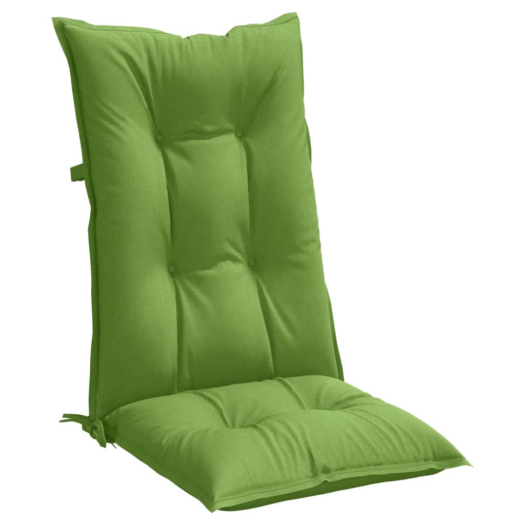 Coussins de chaise à dossier haut lot de 4 vert mélangé tissu