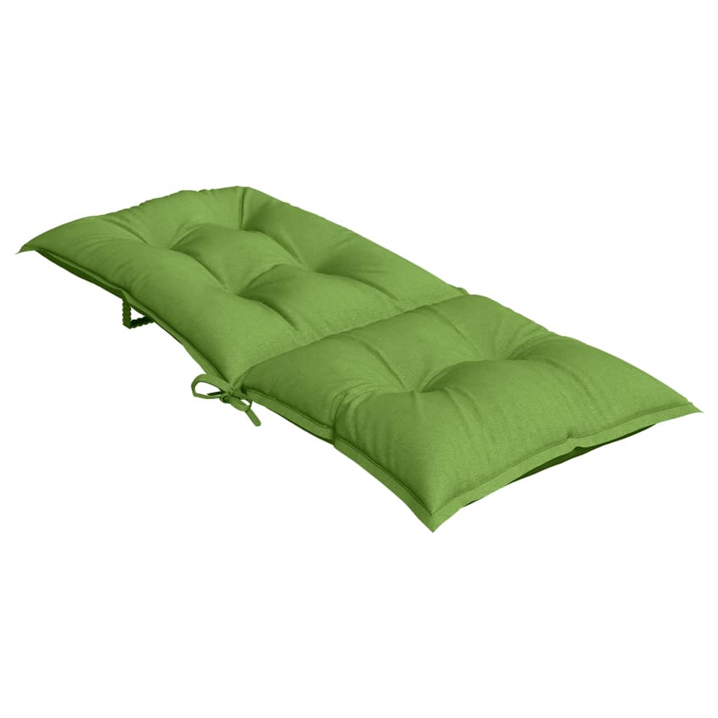 Coussins de chaise à dossier haut lot de 4 vert mélangé tissu