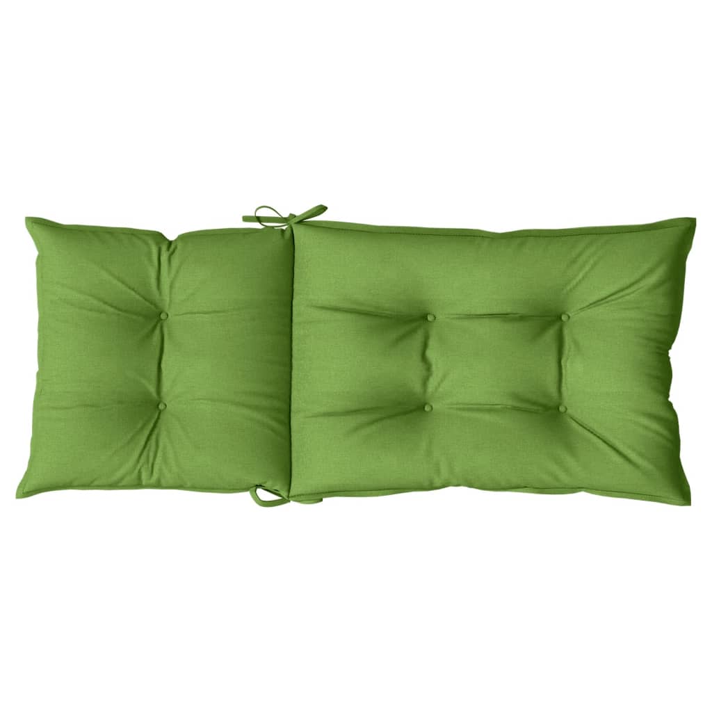 Coussins de chaise à dossier haut lot de 4 vert mélangé tissu