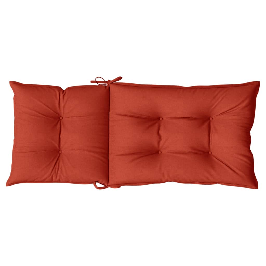 Coussins de chaise à dossier haut lot de 4 rouge mélangé tissu