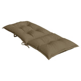 Coussins de chaise à dossier haut lot de 4 taupe mélangé tissu